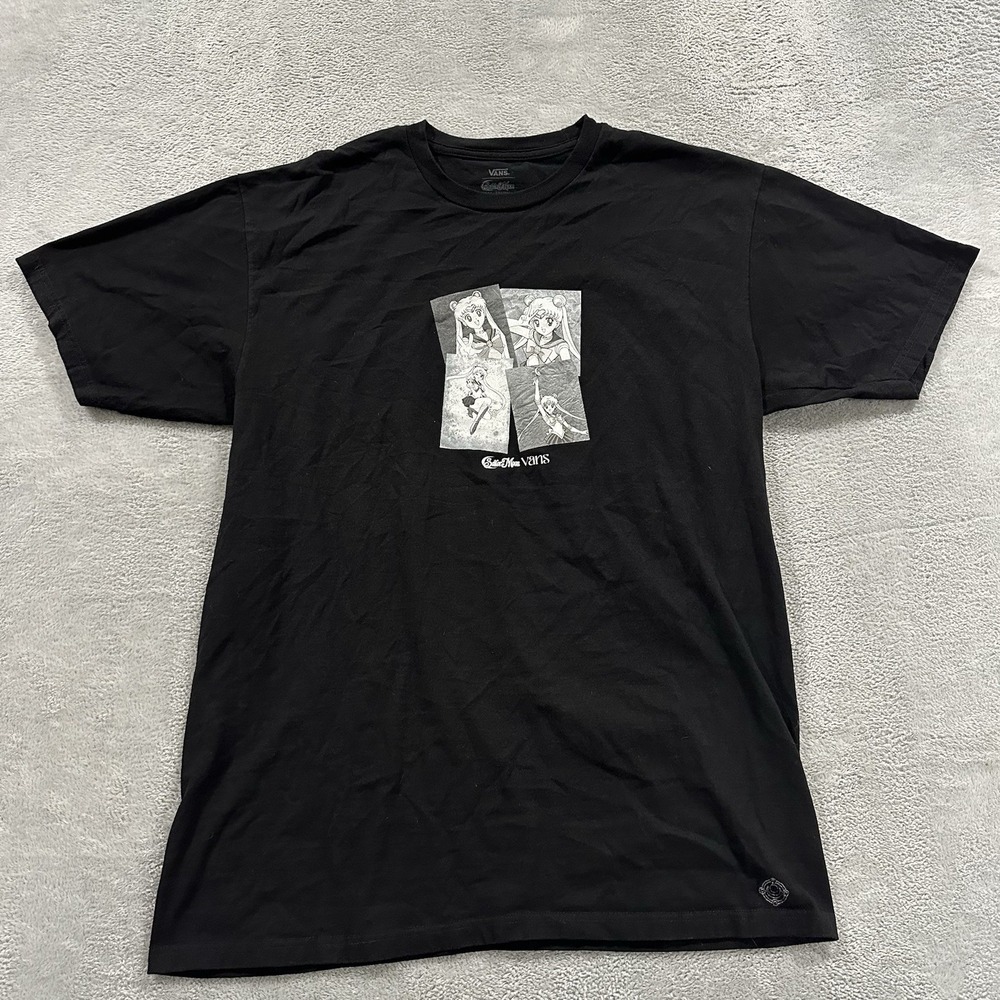 Vans x Sailor Moon T Shirt Men's Large Short Sleeve Pretty Guardian Black